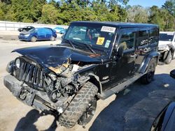 Salvage cars for sale at Greenwell Springs, LA auction: 2015 Jeep Wrangler Unlimited Sahara