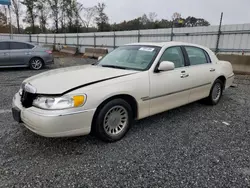 Salvage cars for sale at Spartanburg, SC auction: 2002 Lincoln Town Car Cartier