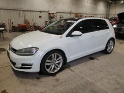 Salvage cars for sale at Milwaukee, WI auction: 2015 Volkswagen Golf TDI