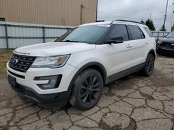 Ford Explorer salvage cars for sale: 2017 Ford Explorer XLT