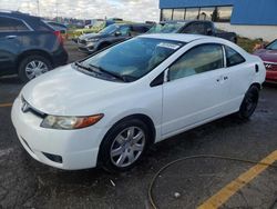 Salvage cars for sale from Copart Woodhaven, MI: 2008 Honda Civic LX