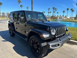 Salvage cars for sale at Wilmer, TX auction: 2021 Jeep Wrangler Unlimited Sahara 4XE