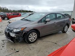 Honda salvage cars for sale: 2012 Honda Civic LX