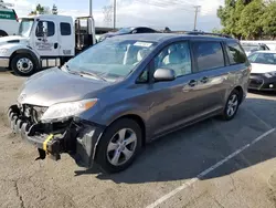 Salvage cars for sale at Rancho Cucamonga, CA auction: 2016 Toyota Sienna LE