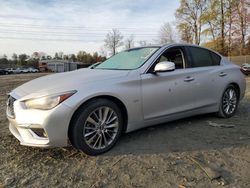 Salvage cars for sale at Waldorf, MD auction: 2018 Infiniti Q50 Luxe