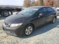 Salvage cars for sale at Concord, NC auction: 2013 Honda Civic LX