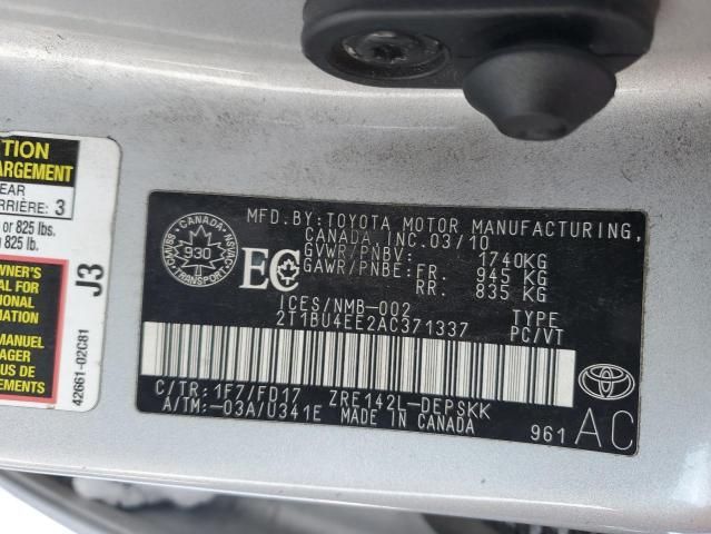 2010 Toyota Corolla Base