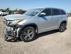 Salvage cars for sale from Copart Mercedes, TX: 2017 Toyota Highlander LE