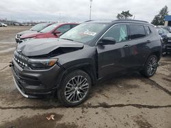 Salvage cars for sale at Woodhaven, MI auction: 2022 Jeep Compass Limited