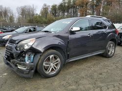 Chevrolet salvage cars for sale: 2016 Chevrolet Equinox LTZ