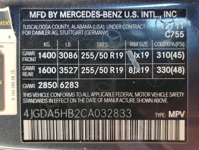 2012 Mercedes-Benz ML 350 4matic