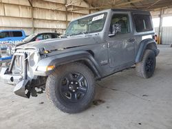 Jeep salvage cars for sale: 2018 Jeep Wrangler Sport