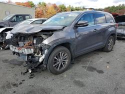 Salvage cars for sale at Exeter, RI auction: 2017 Toyota Highlander SE