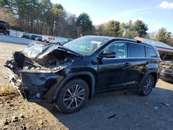 Salvage cars for sale at Mendon, MA auction: 2018 Toyota Highlander SE