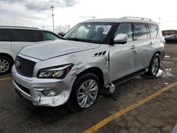 Salvage cars for sale from Copart Woodhaven, MI: 2017 Infiniti QX80 Base