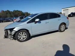 Salvage cars for sale from Copart Gaston, SC: 2012 Honda Civic LX