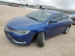 Salvage cars for sale at San Antonio, TX auction: 2016 Chrysler 200 Limited