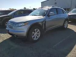 Salvage cars for sale at Vallejo, CA auction: 2004 Infiniti FX35