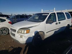 Chevrolet Uplander Incomplete salvage cars for sale: 2008 Chevrolet Uplander Incomplete