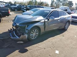 Salvage cars for sale at Denver, CO auction: 2015 Infiniti Q50 Base