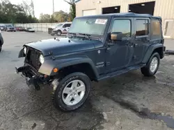 Salvage cars for sale at Savannah, GA auction: 2017 Jeep Wrangler Unlimited Sport