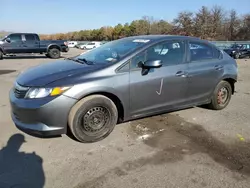 Salvage cars for sale at Brookhaven, NY auction: 2012 Honda Civic LX