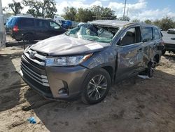 Salvage cars for sale at Riverview, FL auction: 2019 Toyota Highlander LE