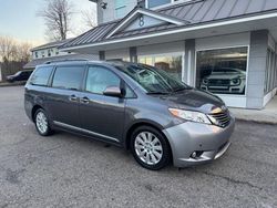 Salvage cars for sale at North Billerica, MA auction: 2011 Toyota Sienna XLE