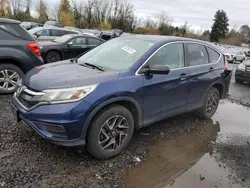 Salvage SUVs for sale at auction: 2016 Honda CR-V SE