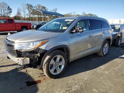 Toyota salvage cars for sale: 2016 Toyota Highlander Limited