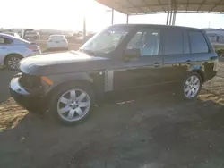 Land Rover salvage cars for sale: 2007 Land Rover Range Rover HSE