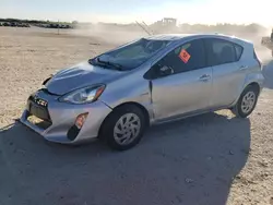 Salvage cars for sale at San Antonio, TX auction: 2016 Toyota Prius C