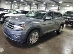 Volkswagen salvage cars for sale: 2019 Volkswagen Atlas SEL