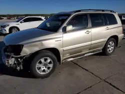 Salvage cars for sale at Grand Prairie, TX auction: 2001 Toyota Highlander