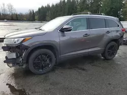 Salvage cars for sale from Copart Arlington, WA: 2017 Toyota Highlander Limited