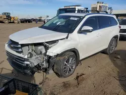 Salvage cars for sale at Brighton, CO auction: 2019 Toyota Highlander SE