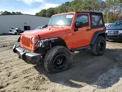 Jeep Wrangler Sport salvage cars for sale: 2015 Jeep Wrangler Sport