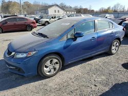 Salvage cars for sale at York Haven, PA auction: 2013 Honda Civic LX