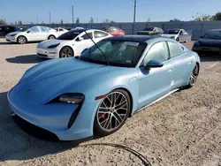 Salvage cars for sale at Arcadia, FL auction: 2022 Porsche Taycan 4S