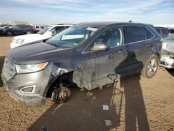 Salvage cars for sale at Brighton, CO auction: 2017 Ford Edge Titanium