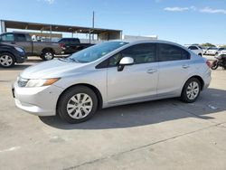 Vehiculos salvage en venta de Copart Grand Prairie, TX: 2012 Honda Civic LX