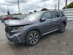 Salvage cars for sale at Miami, FL auction: 2024 Honda Pilot Elite