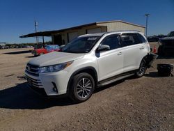 Salvage cars for sale from Copart Temple, TX: 2019 Toyota Highlander SE