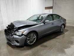 Salvage cars for sale at Leroy, NY auction: 2018 Infiniti Q50 Pure