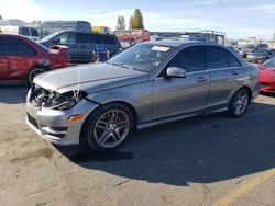 Salvage cars for sale at Hayward, CA auction: 2012 Mercedes-Benz C 350