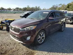 Salvage cars for sale at Riverview, FL auction: 2016 KIA Sorento SX