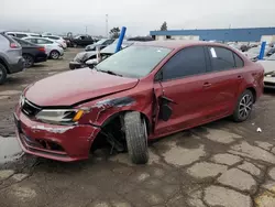 Volkswagen salvage cars for sale: 2016 Volkswagen Jetta SE