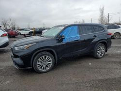 Salvage cars for sale at Montreal Est, QC auction: 2021 Toyota Highlander Hybrid Platinum