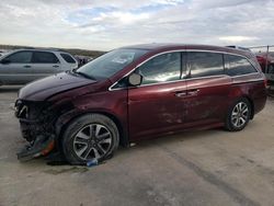 Salvage cars for sale at Grand Prairie, TX auction: 2016 Honda Odyssey Touring