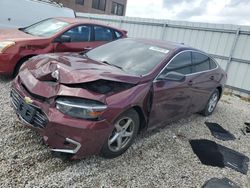 Chevrolet salvage cars for sale: 2016 Chevrolet Malibu LS